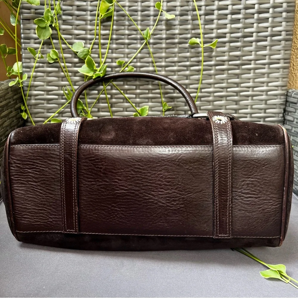 Luella Gisele Bartley Special Edition Satchel Chocolate Brown Leather Suede Boho